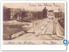 Clinton - Looking at town across the Main Street Brisge - c 1906
