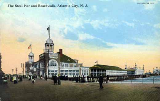 Atlantic City - Steel Pier and Boardwalk - Wide view